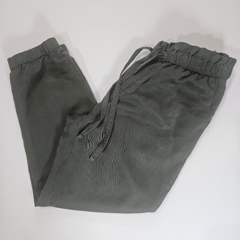Banana Republic Pants Womens Small Green Lyocell Drawstring Waist Casual Relaxed
